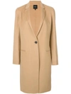 Theory Essential Coat In Beige