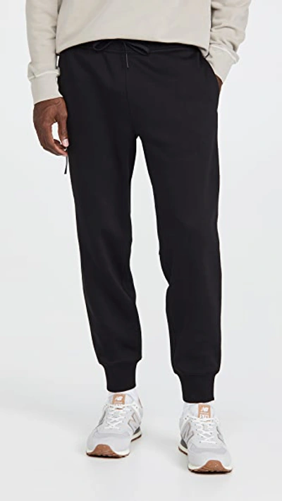 Theory Colts Cotton Blend Relaxed Fit Tech Joggers In Black
