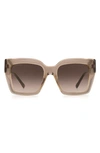 Jimmy Choo Elenigs 53mm Square Sunglasses In Brown