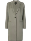 Theory Double-faced Essential Coat In Grey
