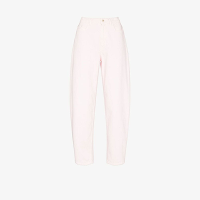 Wandler + Net Sustain Chamomile Organic Cropped High-rise Tapered Jeans In Pink
