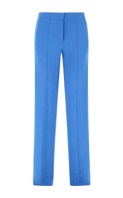 Ferragamo High-waisted Straight-leg Trousers In Blue