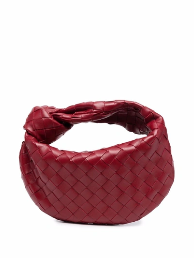 Bottega Veneta Bv Jodie Intrecciato迷你皮革手提包 In Red