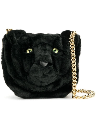 Dolce & Gabbana Dg Millennials Panther Shoulder Bag In Black
