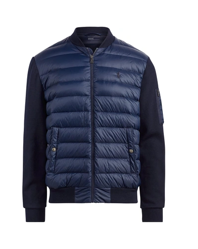 Ralph Lauren Polo Paneled Down Bomber Jacket In Aviator Navy | ModeSens