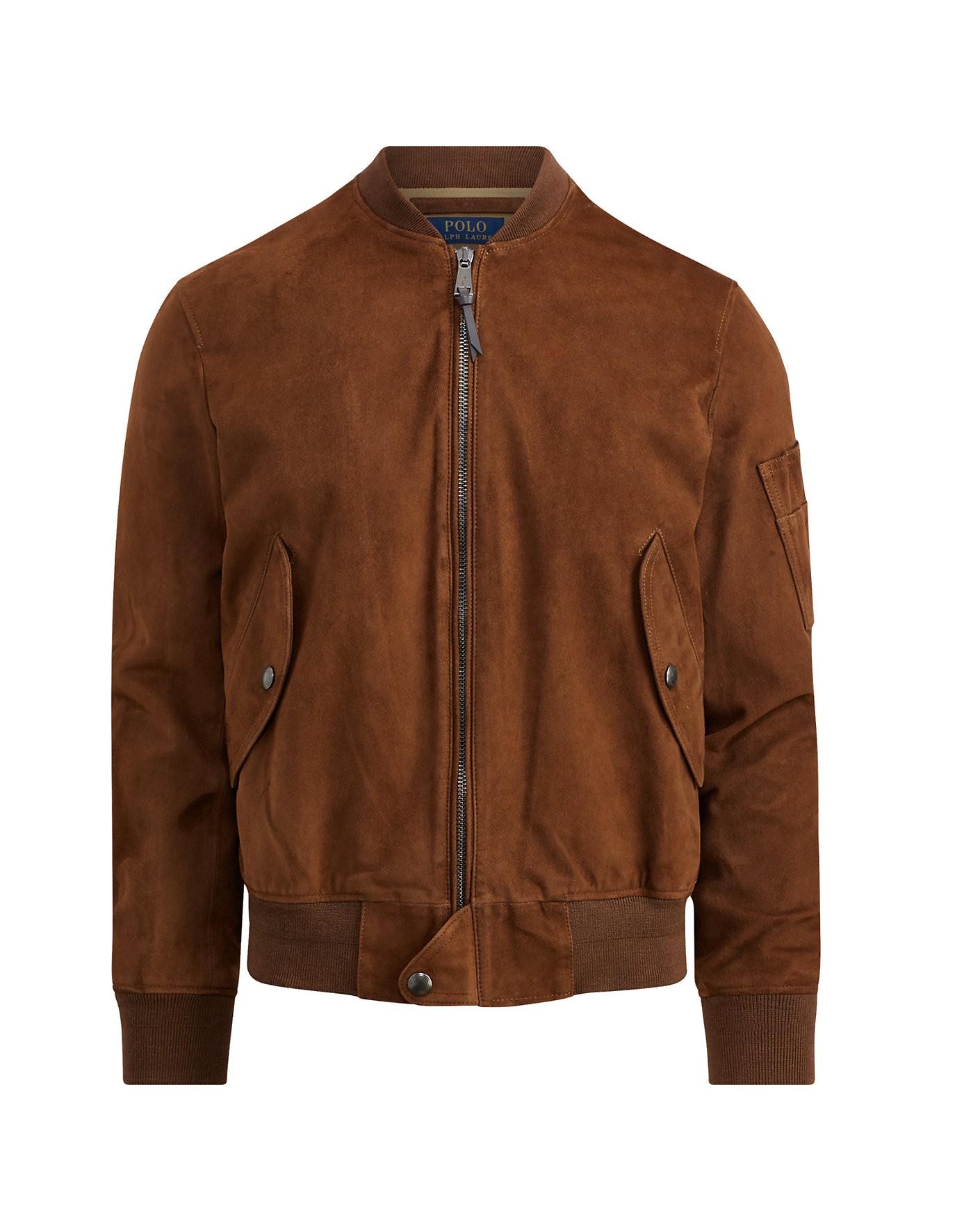 ralph lauren brown suede jacket