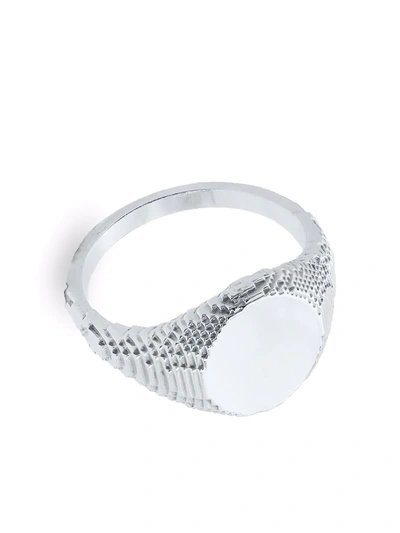 Harriet Morris Silver Signet Glitch Ring In 银色