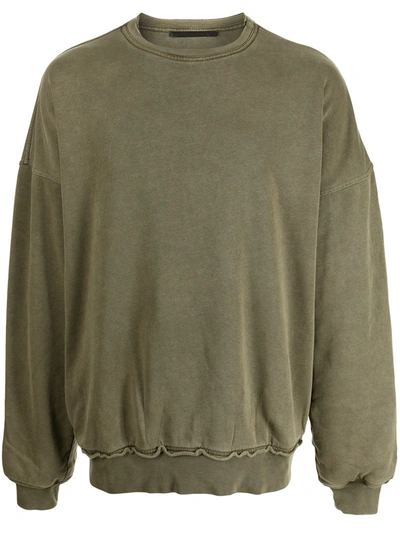 Haider Ackermann Drop-shoulder Long-sleeve Sweatshirt In 绿色