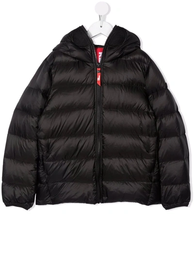 Ai Riders On The Storm Young Pompom-detail Padded Coat In 黑色