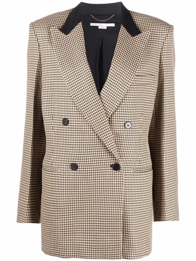 Stella Mccartney Meya Checked Double-breasted Blazer In Multicolore