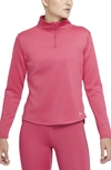 Nike Therma-fit One Women's Long-sleeve 1/2-zip Top In Gypsy Rose,white
