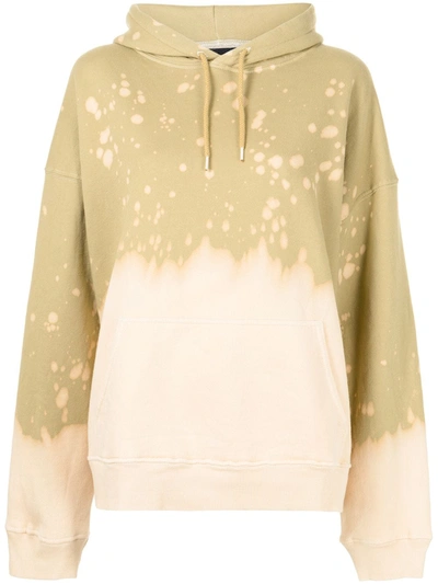 La Detresse The King Abstract-print Hoodie In Green