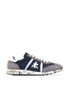 Premiata Blue And Grey Leather Eric Sneakers In Multi
