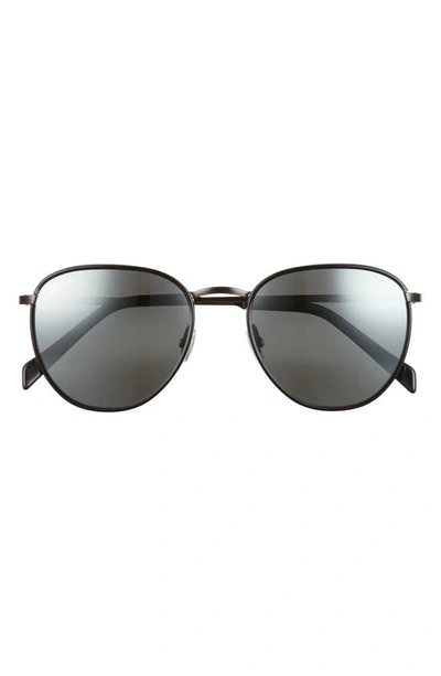 Maui Jim Noni 54mm Polarizedplus® Round Sunglasses In Black Gunmetal/ Neutral Grey