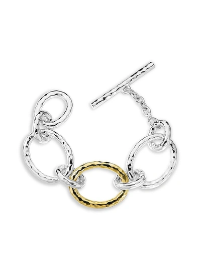 Ippolita Women's Chimera Sterling Silver & 18k Gold Classico Large Link Toggle Bracelet