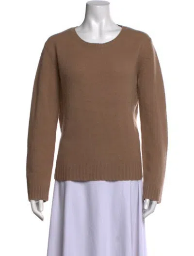 Pre-owned 360cashmere Cashmere Crew Neck Sweater In Brown