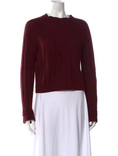 Pre-owned 360cashmere Cashmere Crew Neck Sweater In Burgundy