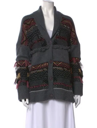 Pre-owned 360cashmere Cashmere Patterned Sweater In Grey