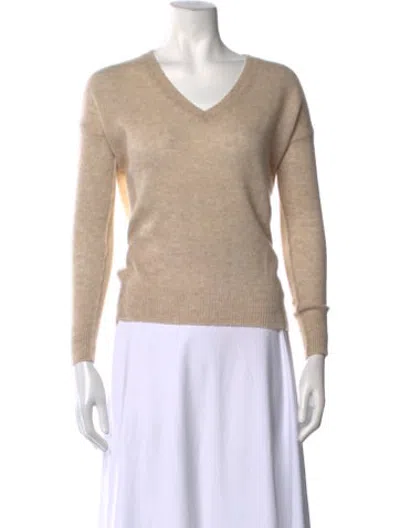 Pre-owned 360cashmere Cashmere V-neck Sweater In Neutrals