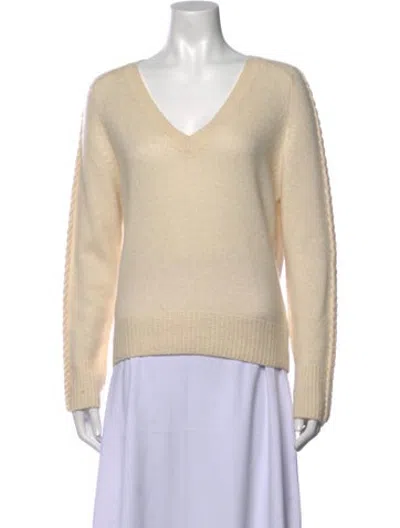 Pre-owned 360cashmere Cashmere V-neck Sweater In Neutrals