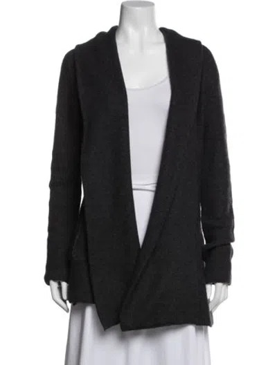 Pre-owned 360cashmere Wool Open Front Sweater In Blue