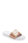 Nike Victori Slide Sandal In Metallic Red Bronze/ White