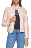 Levi's Faux-leather Moto Racer Jacket In Shell Pink
