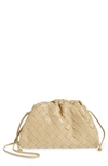 Bottega Veneta Small The Pouch Leather Clutch In Porridge Gold