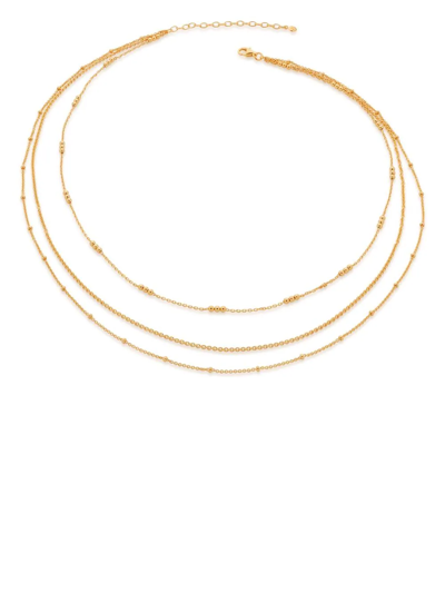 Monica Vinader 18ct Gold Plated Vermeil Silver 18-20' Layered Chain Necklace