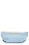 Khaite Aimee Envelope Pleat Clutch Bag In Blue