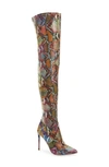 Steve Madden Women's Vanquish Over-the-knee Thigh-high Boots In Rainbow Snake