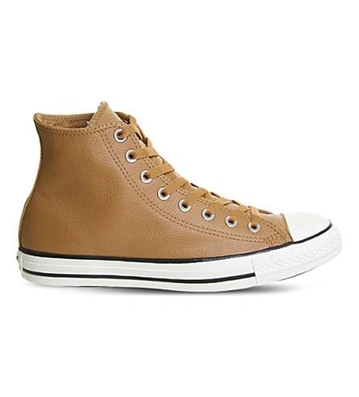 Converse All Star High-top Leather Trainers In Raw Sugar