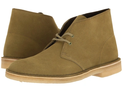 Clarks - Desert Boot (forest Green Suede) Men's Lace-up Boots | ModeSens