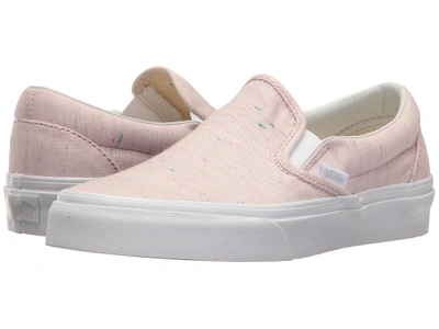 Vans - Classic Slip-ontm ((speckle Jersey) Pink/true White) Skate Shoes |  ModeSens