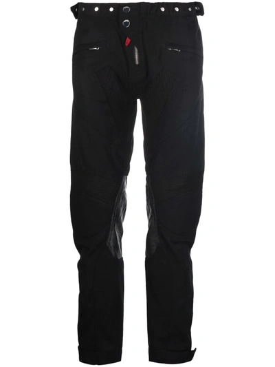 032c Logo-patch Straight-leg Trousers In Black