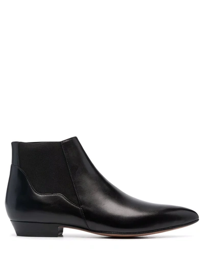 Paul Smith Haste Leather Boots In Schwarz