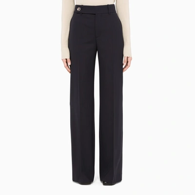 Chloé Blue Wool Blend Palazzo Trousers