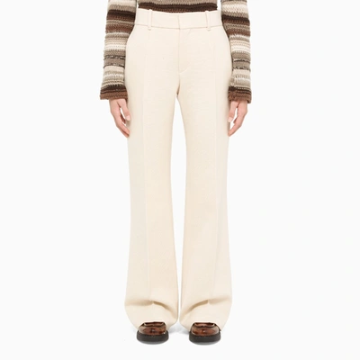 Chloé Beige Wool Palazzo Trousers