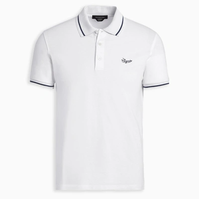Ermenegildo Zegna White Short Sleeve Polo T-shirt