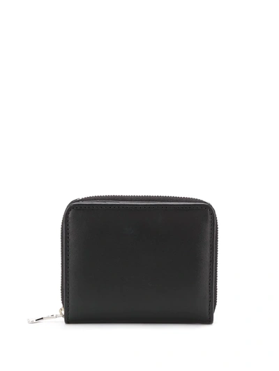 Ami Alexandre Mattiussi Compact Wallet Ami De Coeur Puller In Black