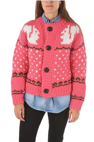 Dsquared2 Squirrel Knitted Cardigan In Pink | ModeSens
