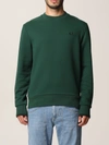 Fred Perry Branded Crewneck Sweatshirt In Green