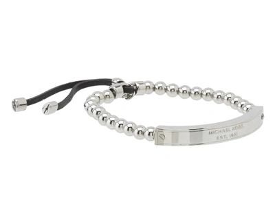 Michael Kors - Logo Plaque Stretch Bead Bracelet (silver) Bracelet |  ModeSens