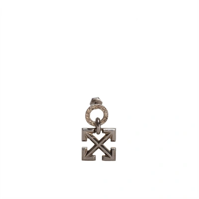 Off-white Arrow Earring In Silver