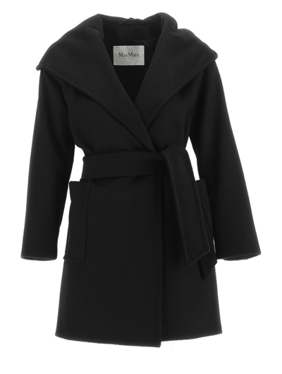 Max Mara Rialto Short Coat In Black