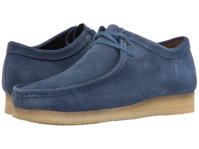 Clarks - Wallabee Blue Suede) Men's Up Casual Shoes ModeSens