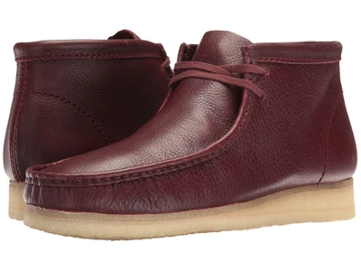 Clarks - Wallabee Boot (burgundy Tumbled Leather) Men's Lace-up Boots |  ModeSens