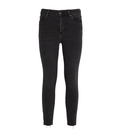 Allsaints Miller Mid-rise Stretch-denim Jeans In Black