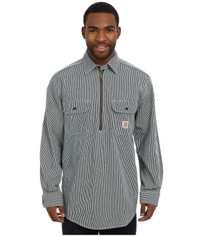 Carhartt - Hickory Stripe Shirt (hickory Stripe) Men's Long Sleeve Pullover  | ModeSens