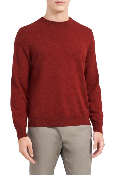Theory Hilles Cashmere Crewneck Sweater In Andorra Mouline